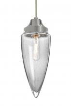  J-SULUCL-SN - Besa, Sulu Cord Pendant For Multiport Canopy, Clear Bubble, Satin Nickel Finish, 1x60