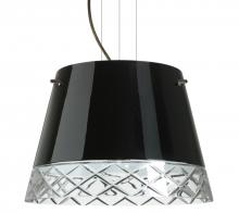  1KV-4394BC-LED-BR - Besa Amelia 18 LED Pendant 1KV Black/Hand-Cut Bronze 3x11W LED