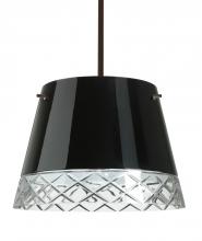 Besa Lighting 1KT-4340BC-LED-BR - Besa Amelia 15 LED Pendant 1KT Black/Hand-Cut Bronze 3x11W LED