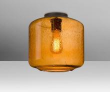  NILES10AMC-EDIL-BR - Besa Niles 10 Ceiling, Amber Bubble, Bronze Finish, 1x4W LED Filament