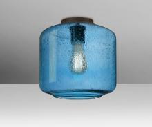  NILES10BLC-EDIL-BR - Besa Niles 10 Ceiling, Blue Bubble, Bronze Finish, 1x4W LED Filament