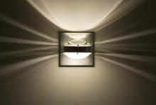  OPTOS1W-CLFR-LED-BA - Besa Optos Wall Clear/Frost Brushed Aluminum 1x5W LED