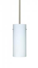  1TT-412307-LED-SN - Besa Stilo 10 LED Pendant Opal Matte Satin Nickel 1x9W LED