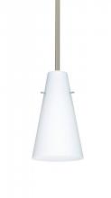 Besa Lighting 1TT-412407-LED-SN - Besa Cierro LED Pendant Opal Matte Satin Nickel 1x9W LED