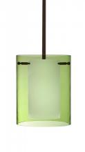  1TT-L00607-LED-BR - Besa Pahu 8 LED Pendant 1Tt Transparent Olive/Opal Bronze 1x11W LED