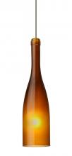  1XC-1685AF-BR - Besa Pendant Botella 12 Bronze Amber Frost 1x35W Halogen
