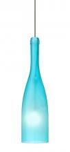  1XP-1685BF-BR - Besa Pendant Botella 12 Bronze Blue Frost 1x35W Halogen