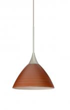  X-1743CH-LED-SN - Besa Pendant For Multiport Canopy Domi Satin Nickel Cherry 1x5W LED