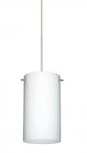 Besa Lighting 1XT-440407-LED-SN - Besa Stilo 7 Pendant Opal Matte Satin Nickel 1x5W LED