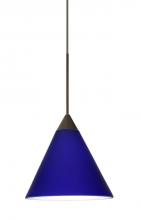  1XT-5121CM-LED-BR - Besa Pendant Kani Bronze Cobalt Blue Matte 1x5W LED