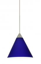  X-5121CM-LED-SN - Besa Pendant For Multiport Canopy Kani Satin Nickel Cobalt Blue Matte 1x5W LED