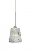  X-512500-LED-SN - Besa Pendant For Multiport Canopy Nico 4 Satin Nickel Clear Stone 1x5W LED