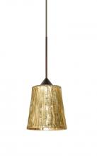  X-5125GF-LED-BR - Besa Pendant For Multiport Canopy Nico 4 Bronze Stone Gold Foil 1x5W LED