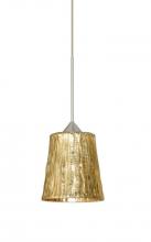  X-5125GF-LED-SN - Besa Pendant For Multiport Canopy Nico 4 Satin Nickel Stone Gold Foil 1x5W LED