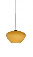  X-541080-LED-BR - Besa Pendant For Multiport Canopy Peri Bronze Amber Matte 1x5W LED