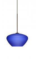  X-541087-LED-BR - Besa Pendant For Multiport Canopy Peri Bronze Blue Matte 1x5W LED