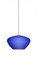  X-541087-LED-SN - Besa Pendant For Multiport Canopy Peri Satin Nickel Blue Matte 1x5W LED