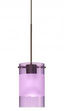  X-6524EA-LED-BR - Besa Pendant For Multiport Canopy Scope Bronze Amethyst/Frost 1x5W LED Mr16