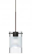  X-6524EC-BR - Besa Pendant For Multiport Canopy Scope Bronze Clear/Frost 1x50W Halogen Mr16