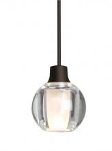  X-BOCA3CL-LED-BR - Besa, Boca 3 Cord Pendant For Multiport Canopies, Clear, Bronze Finish, 1x3W LED