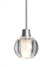  X-BOCA3CL-LED-SN - Besa, Boca 3 Cord Pendant For Multiport Canopies, Clear, Satin Nickel Finish, 1x3W LE