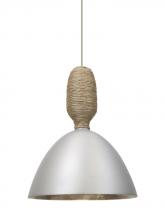  X-CREED-LED-SN - Besa Creed Cord Pendant For Multiport Canopy, Satin Nickel With Silver Reflector, Sat