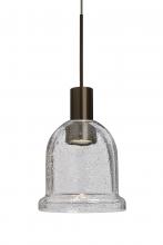  X-KIBACL-LED-BR - Besa, Kiba Cord Pendant For Multiport Canopy, Clear Bubble, Bronze Finish, 1x3W LED