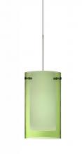  X-L44007-LED-SN - Besa Pendant For Multiport Canopy Pahu 4 Satin Nickel Transparent Olive/Opal 1x5W LED