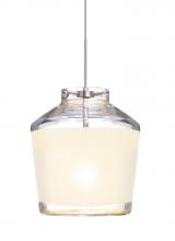  X-PIC6WH-SN - Besa Pendant For Multiport Canopy Pica 6 Satin Nickel White Sand 1x50W Halogen