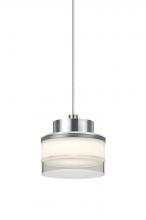  X-PIVOTCL-LED-SN - Besa, Pivot Cord Pendant For Multiport Canopy, Opal Glossy/Clear, Satin Nickel Finish