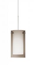  X-S44007-LED-SN - Besa Pendant For Multiport Canopy Pahu 4 Satin Nickel Transparent Smoke/Opal 1x5W LED