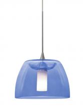  X-SPURBL-SN - Besa Spur Cord Pendant For Multiport Canopy, Blue, Satin Nickel Finish, 1x35W Halogen