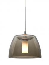  X-SPURSM-SN - Besa Spur Cord Pendant For Multiport Canopy, Smoke, Satin Nickel Finish, 1x35W Haloge