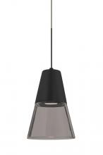  X-TIMO6BS-LED-BR - Besa, Timo 6 Cord Pendant For Multiport Canopies,Smoke/Black, Bronze Finish, 1x9W LED