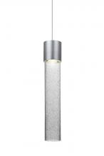  X-WAND12CL-LED-SN - Besa, Wanda 12 Cord Pendant For Multiport Canopy, Clear Bubble, Satin Nickel Finish,