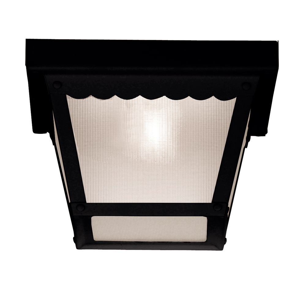 1-light Outdoor Ceiling Light In Black
