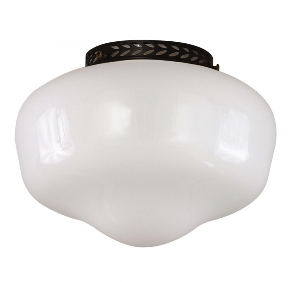 1-Light Fan Light Kit in Flat Black