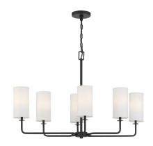  1-1756-6-89 - Powell 6-Light Linear Chandelier in Matte Black