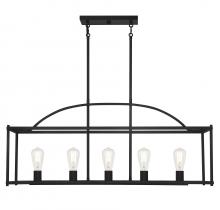  1-190-5-89 - Palladian 5-Light Linear Chandelier in Matte Black