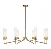  1-8860-8-322 - Baker 8-Light Chandelier in Warm Brass