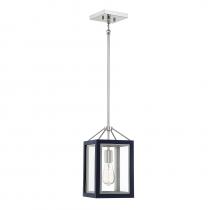 Savoy House 3-8880-1-174 - Champlin 1-Light Pendant in Navy with Polished Nickel Accents