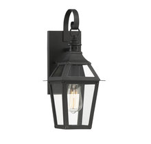  5-720-153 - Jackson 1-Light Outdoor Wall Lantern in Matte Black with Gold Highlights