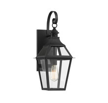  5-721-153 - Jackson 1-Light Outdoor Wall Lantern in Matte Black with Gold Highlights