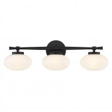  8-1050-3-BK - Barrow 3-Light Bathroom Vanity Light in Matte Black