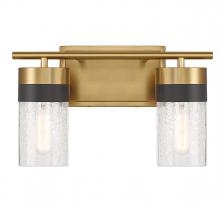  8-3600-2-322 - Brickell 2-Light Bathroom Vanity Light in Warm Brass and Black