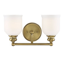  8-6836-2-322 - Melrose 2-Light Bathroom Vanity Light in Warm Brass