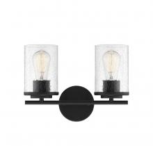  8-8020-2-BK - Marshall 2-Light Bathroom Vanity Light in Matte Black