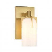  9-4128-1-322 - Caldwell 1-Light Bathroom Vanity Light in Warm Brass