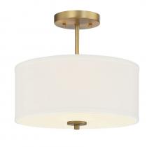  M60008NB - 2-light Ceiling Light In Natural Brass