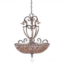  2566AF - Chesapeake 6 Light 24.5 Inch Pendant With Beaded Bowl Shade